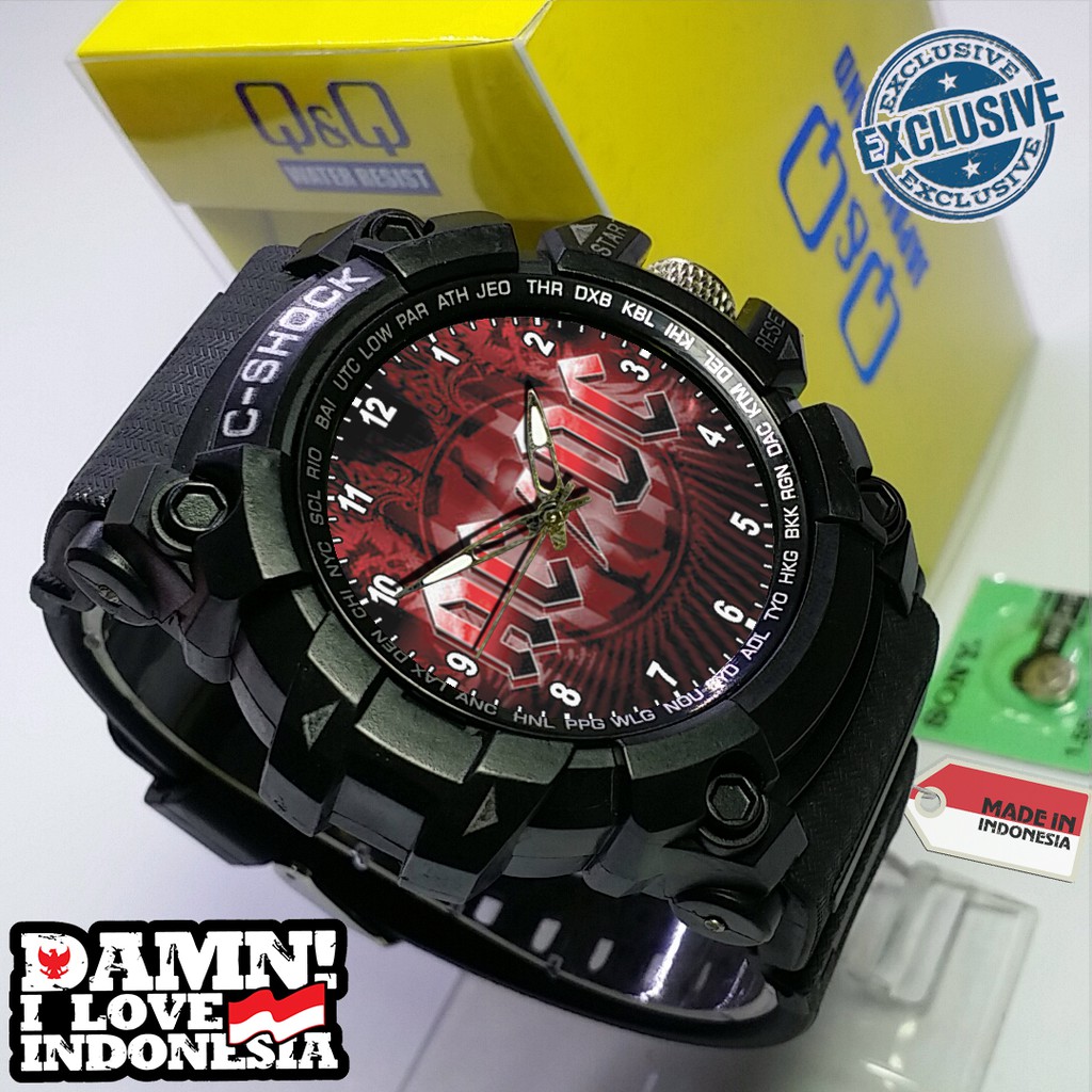 (EXCLUSIVE ) JAM TANGAN ACDC WATER RESIST FREE BOX DAN BATREI - NO.13