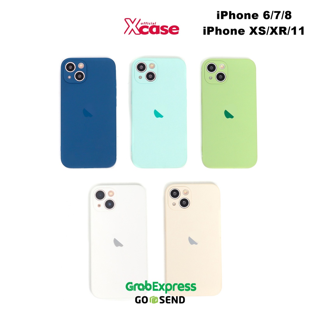 Soft Case iPhone PRO MAX 11 X XS XR 8 7 6 PLUS - Edge Silicone Matte with Logo Apple Soft Case Lens Cover (1)