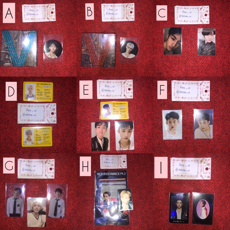 PC Ac Id card CC winwin xiaojun yangyang jaemin hendery jaehyun kick back kihno totms departure