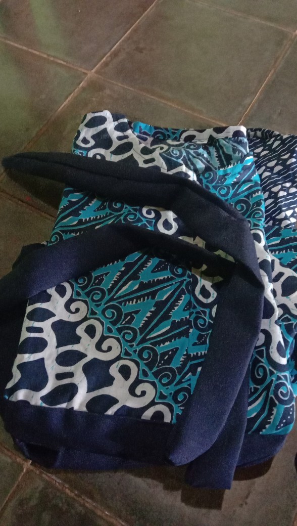 Terbaru Atasan Batik Wanita Kombinasi Mosscrepe Halus
