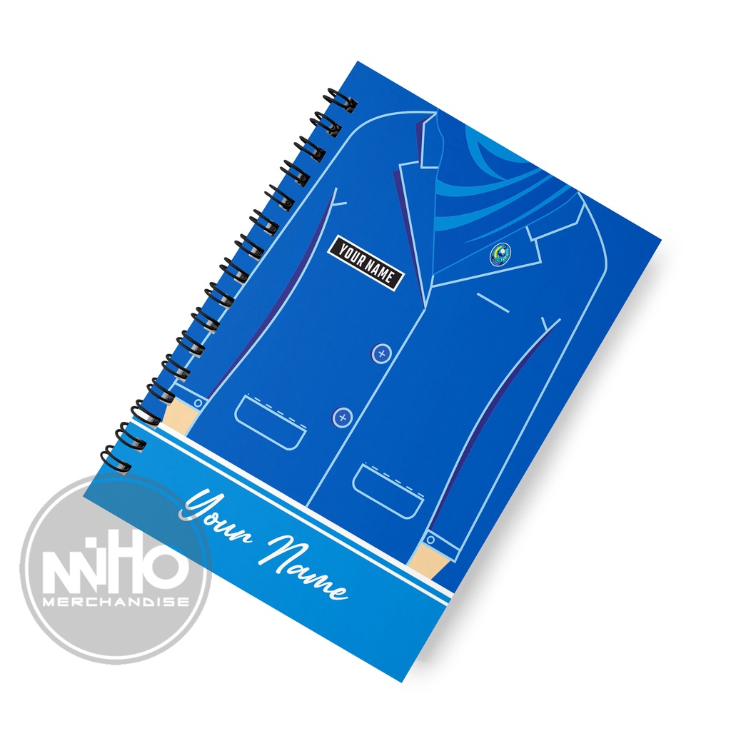 

Notebook Jilid Kawat Spiral Custom Jalasenastri Kertas HVS / Hardcover / 60 lembar / Bergaris