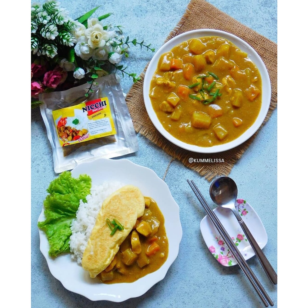 NICCHI Bumbu Kare Jepang Bumbu Masak Instan Halal Tanpa MSG Tanpa Pengawet Instant Japanese Curry