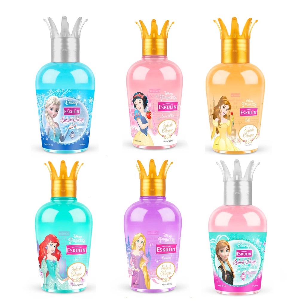 ⭐BAGUS⭐ ESKULIN KIDS Splash Cologne 60ml 125ml | Princess Blossom Fruit Ariel Belle Cinderella