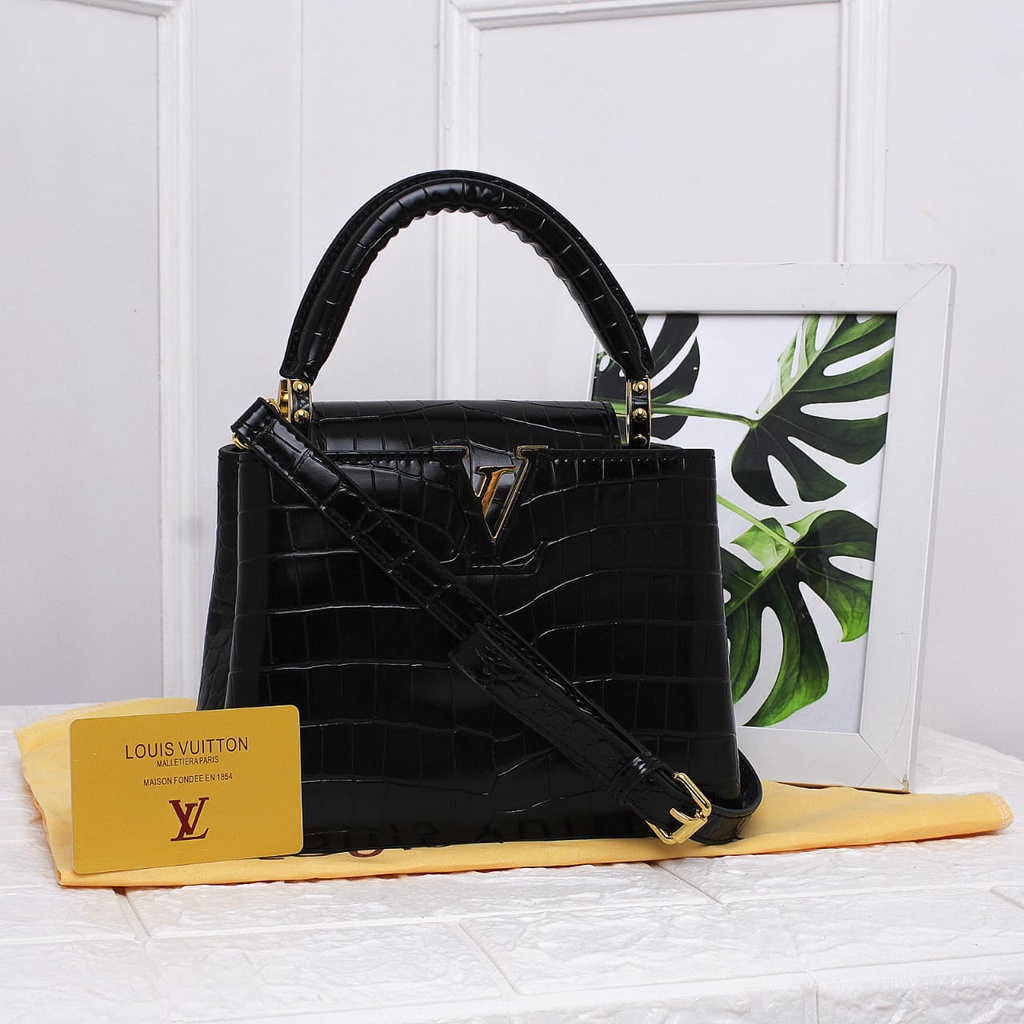 Lv Capucines BB Crocodilien Brillant 94741| TAS WANITA | TAS IMPORT MURAH