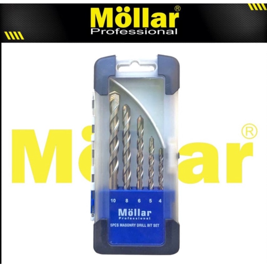 MATA BOR TEMBOK BETON SET 5PCS MOLLAR MASONRY DRILL IMPACT 4 - 10MM