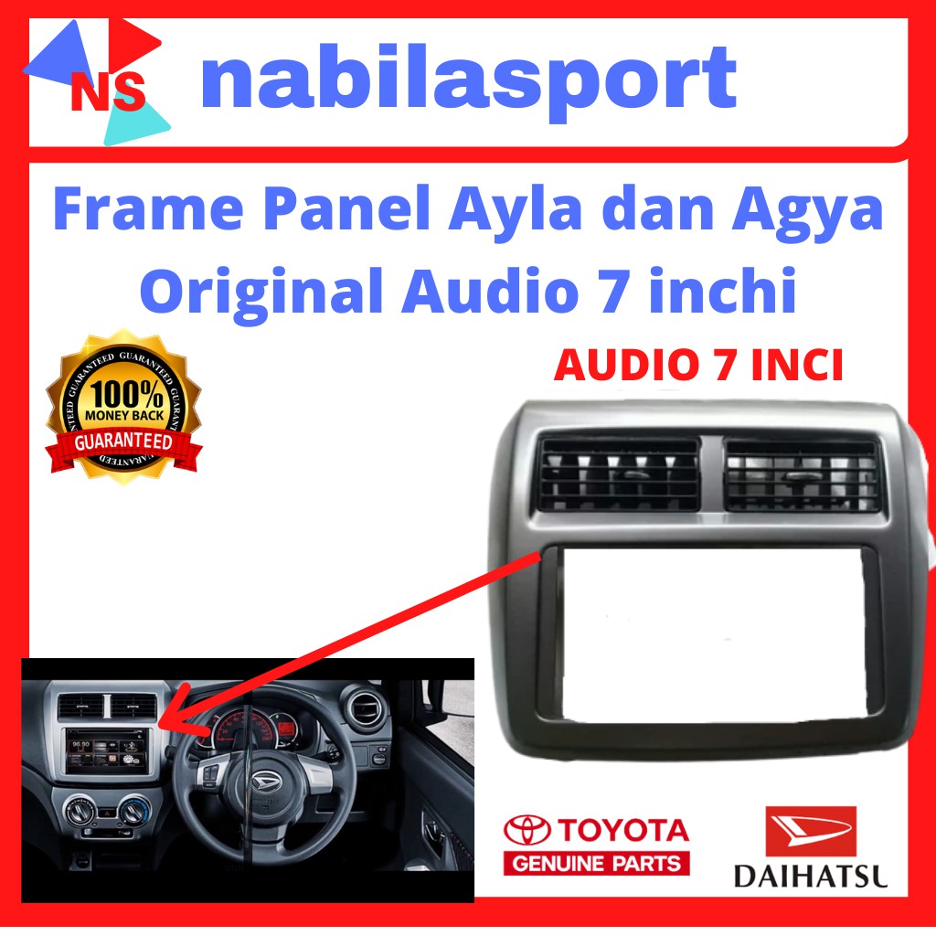 Jual Frame Panel Ayla Dan Agya Original Audio Inchi Original Shopee