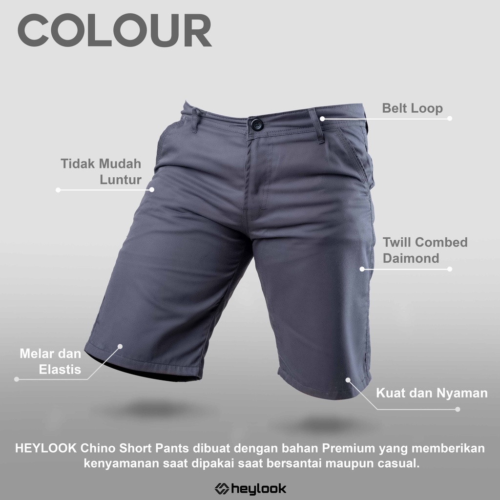 HEYLOOK Project - Celana CHINO Pendek Pria Chino Short Pants Heylook Casual Chino Santai