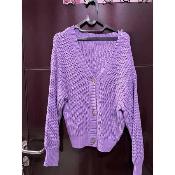 Cardigan Rajut Lilac