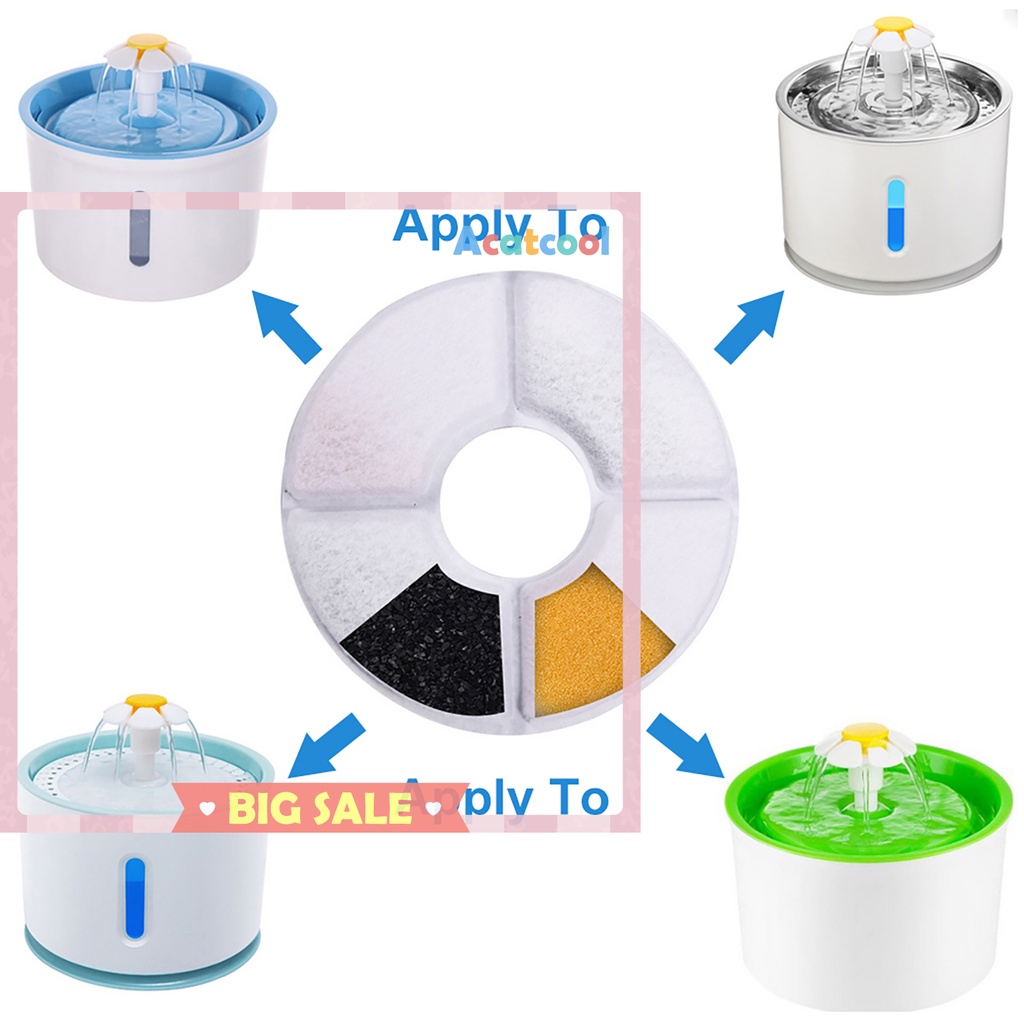 Pet Fountain Replacement Filters-Cotton Carbon Automatic Fountain Filter