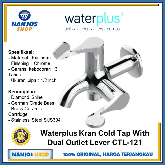 Waterplus Keran Kran Tembok Cabang Double Tap Ctl 121 Ctl121 Ctl-121