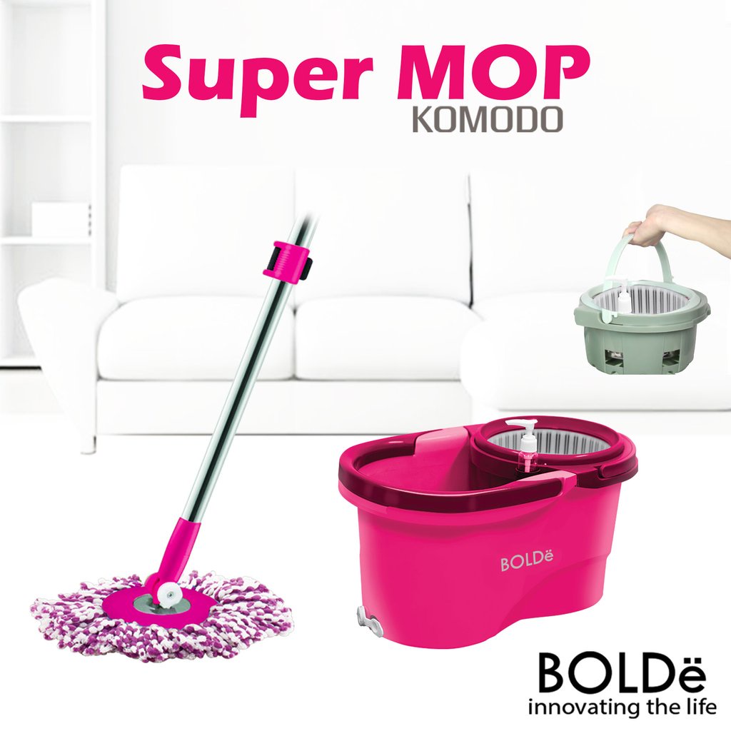 Alat Pel Lantai Super Mop BOLDe Komodo - Saringan Bisa Dilepas