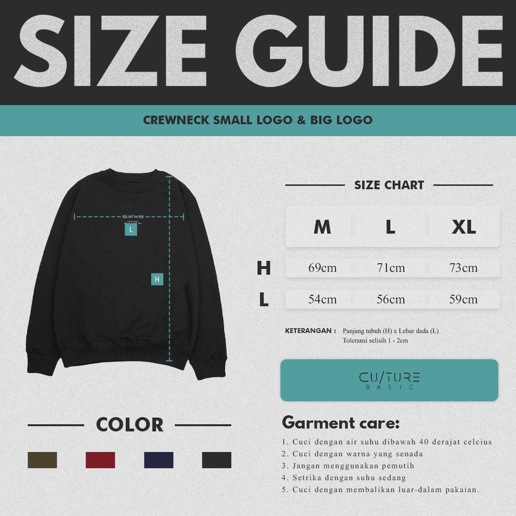 CULTURE BASIC | CREWNECK OG VOL. 1 (SEMUA WARNA)