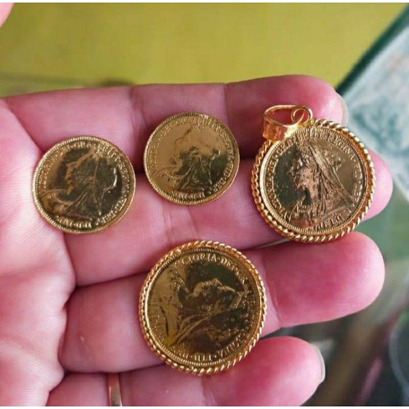 Liontin Koin 10 gram Emas LM/London 24K kadar 99,99%