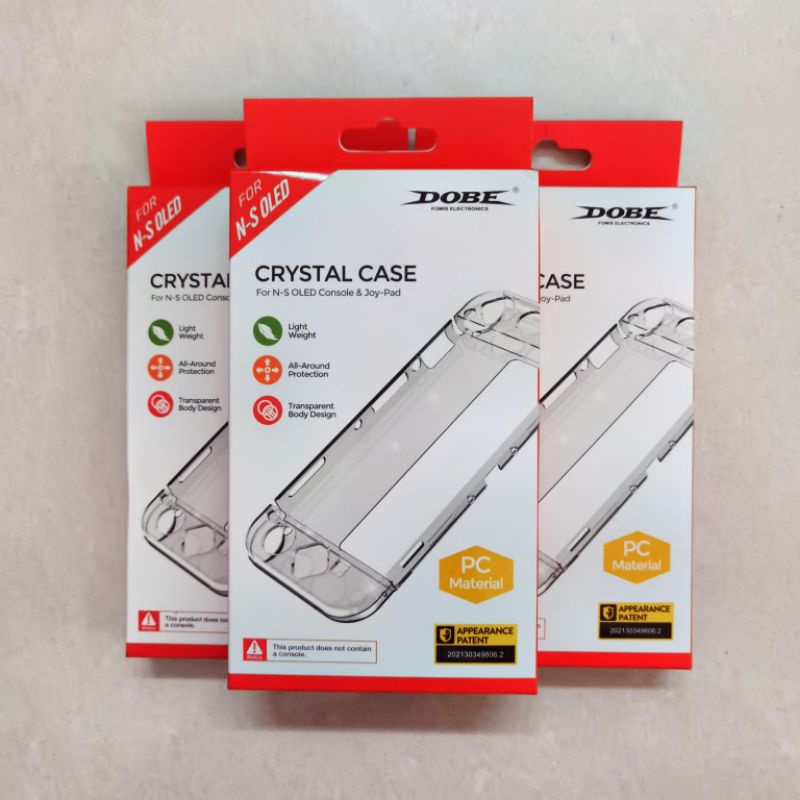 Dobe Protective Crystal Case Nintendo Switch OLED Model Casing Clear Bening Mika