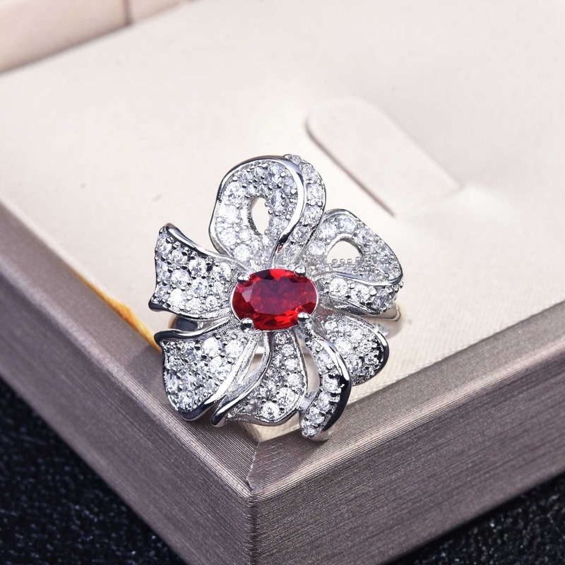 Advanced Design Natural Ruby Butterfly Ring