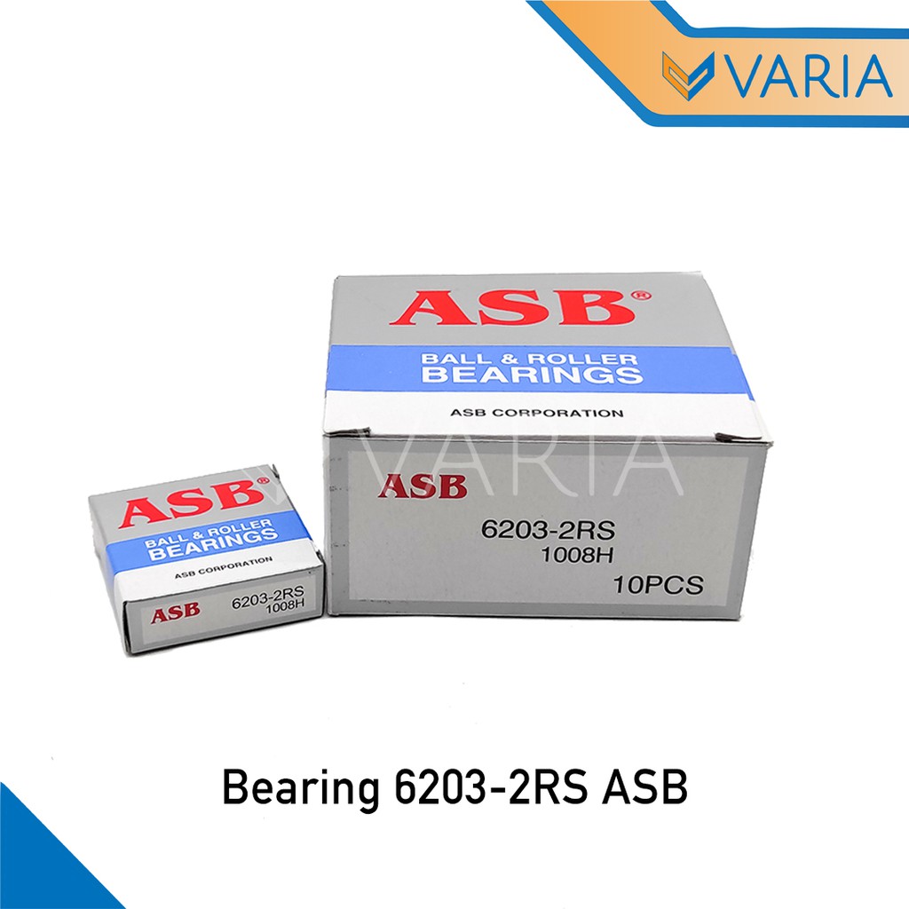 Bearing / Laher 6203 2RS Tutup Karet Double ASB