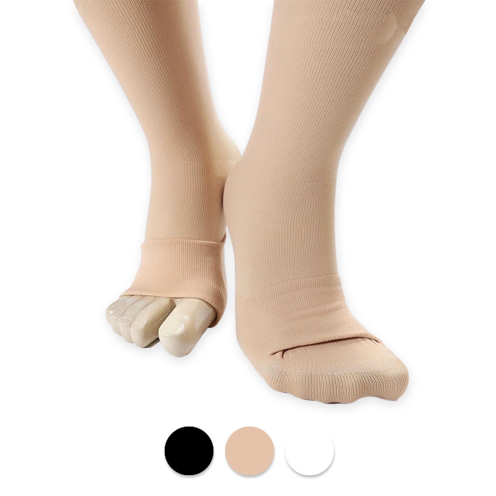 Kaos Kaki Wudhu Muslimah Polos Super Soft Hitam Cream / Kaos Kaki Muslimah Warna Kulit Basic Polos