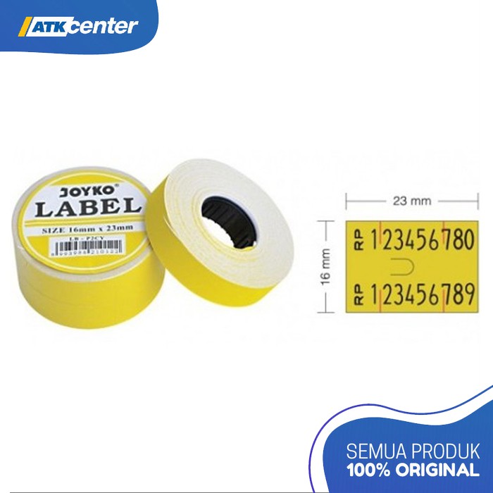 

Label Harga / Roll Label Joyko LB-P2CY Kuning 2 baris