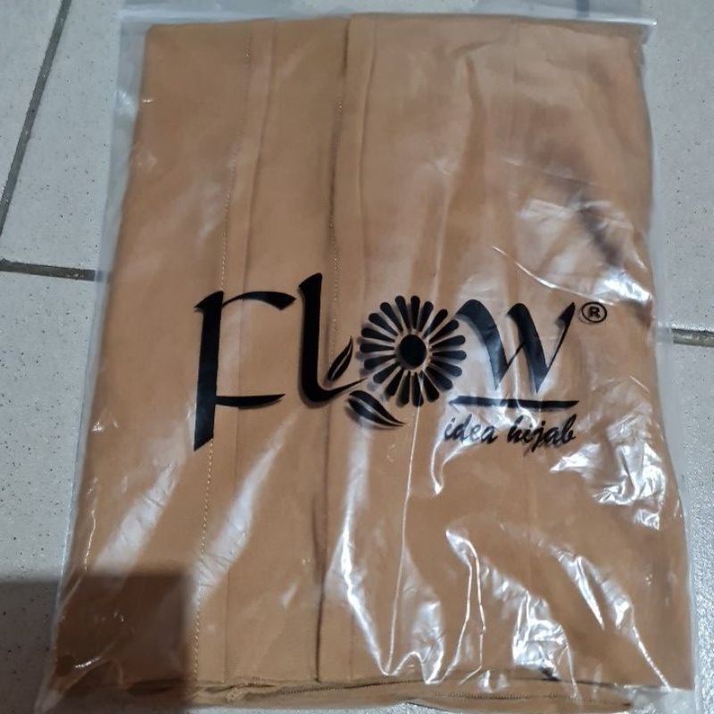 Jilbab Instan Simpel 2in1 Lipit Ori Flow-Caramel