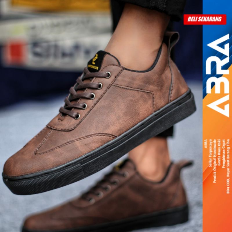 Sepatu Formal Pria Casual Sneakers Kulit Original JIM ABRA