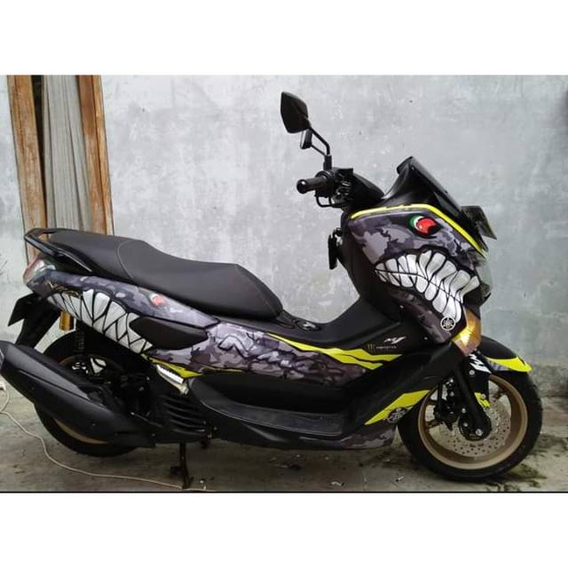 Decal nmax army shark full body2