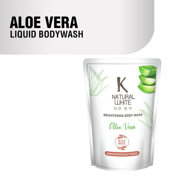 K Natural Bodywash White Aloe Vera Pouch 400ML Twinpack