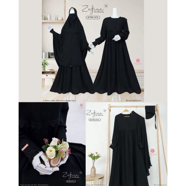 Gamis Zafina by NACITA - Gamis Zafina Nacita - Gamis Zafina Hijab Nacita - Gamis Set Hitam - Gamis W