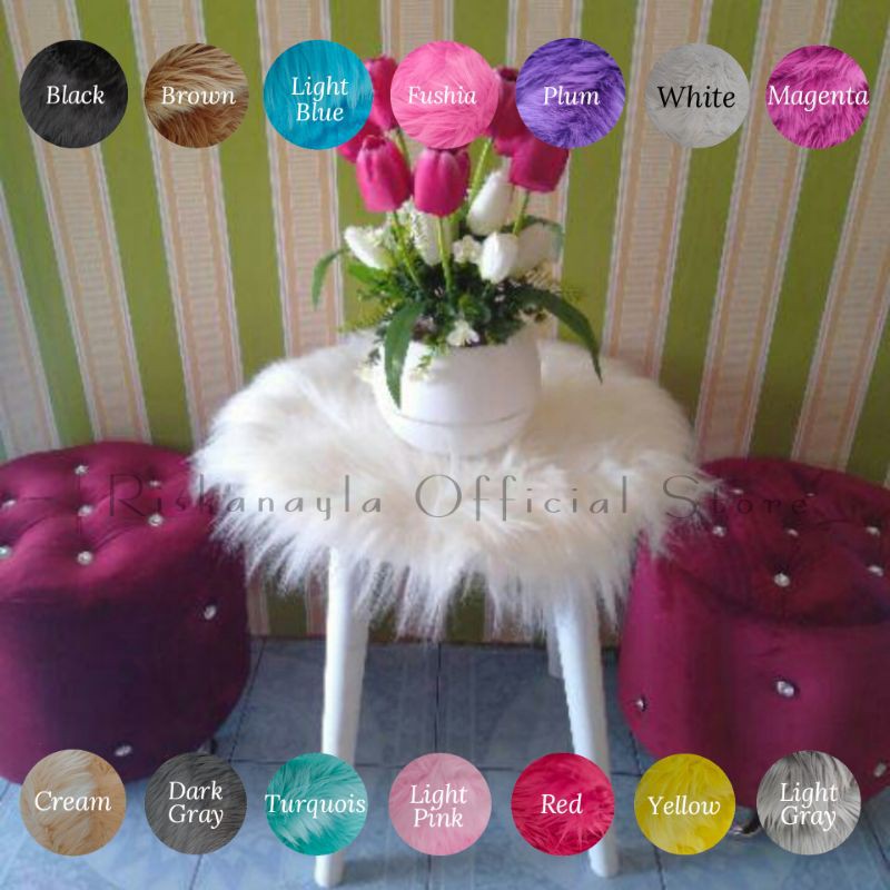 TAPLAK MEJA BULU KOREA GLOSSY B.50cm