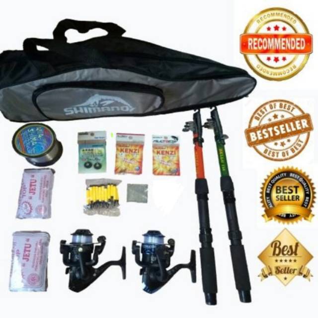 Jual TERLARISS!! SET PANCING 2A Joran Reel Tas Senar Kail