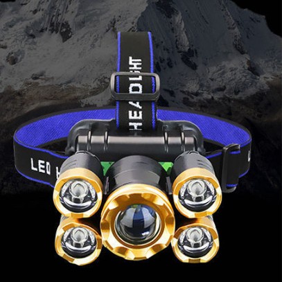 Toko Speaker Wallet - SENTER KEPALA 5 LED SENTER KEMPING SENTER 5 MATA SENTER SEPEDA SENTER MALAM