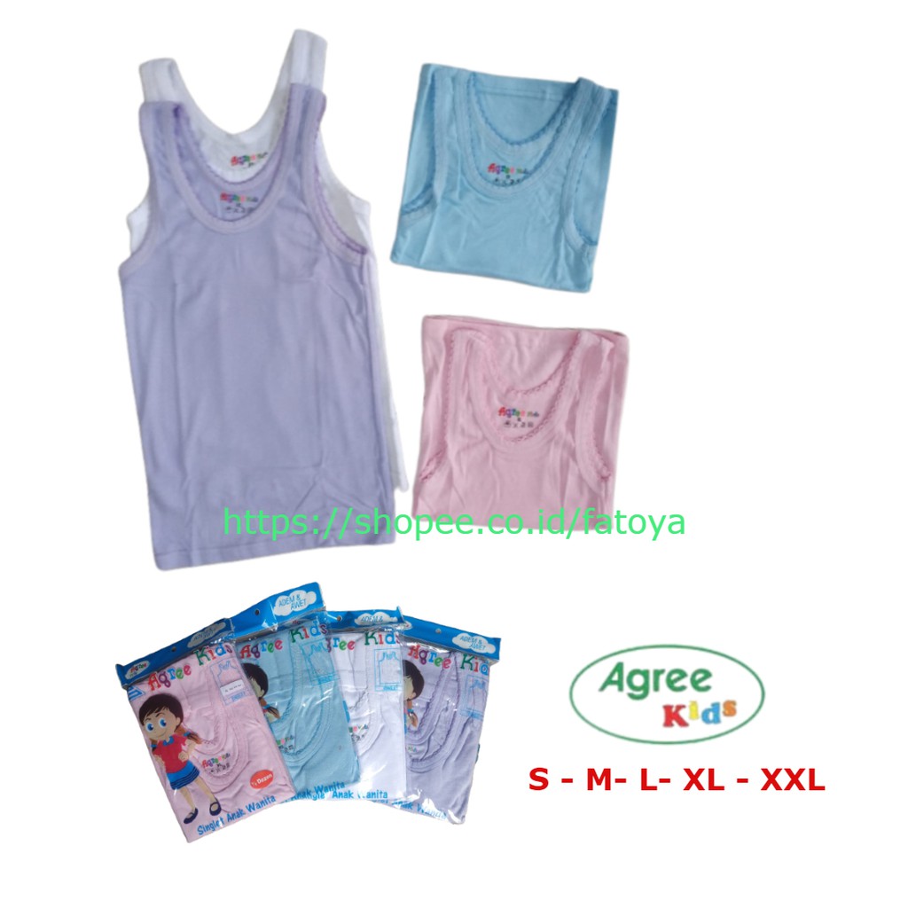 Salju_Fashion/ AGREE Kids Kaos Singlet Anak Perempuan