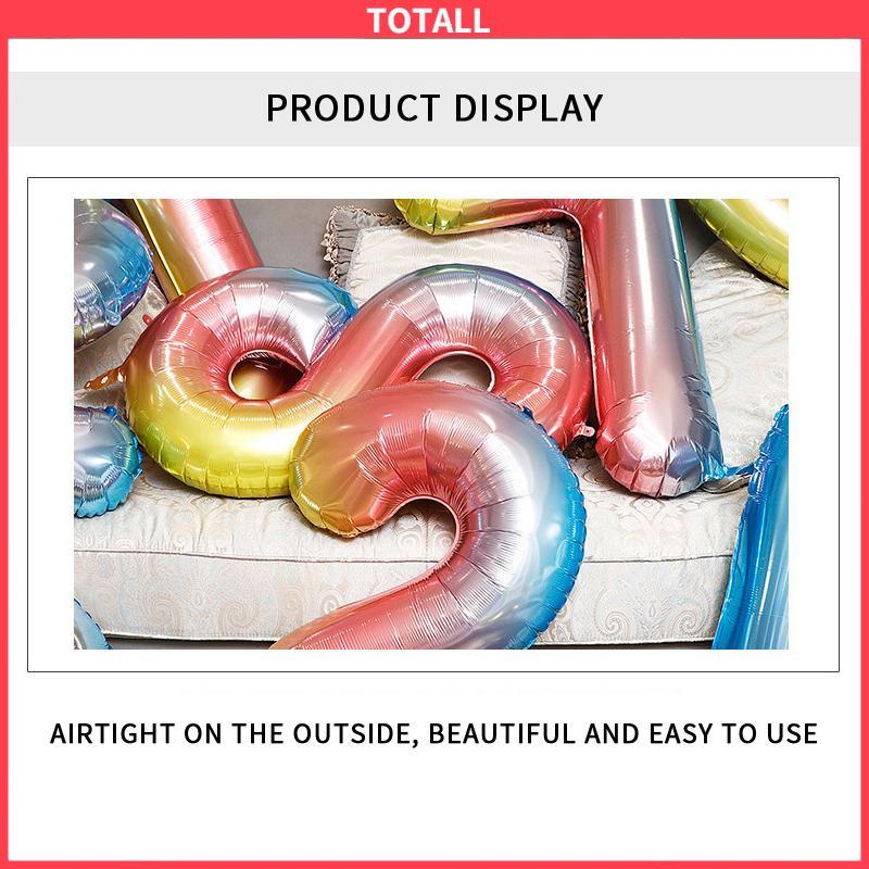 COD 32 inch digital aluminium foil aluminium film balon gradien warna pesta ulang tahun pengakuan pernikahan pernikahan-Totall