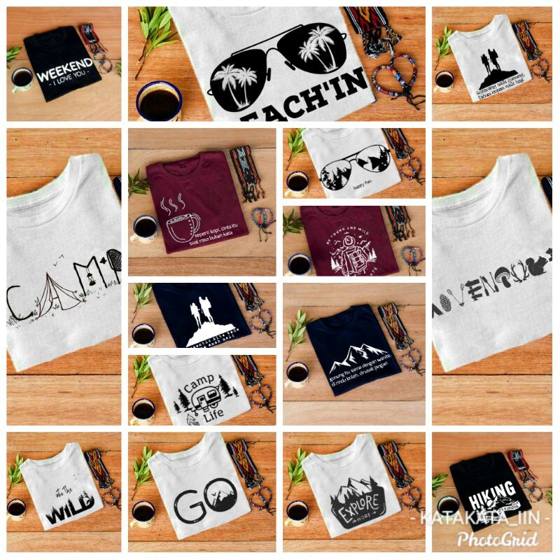 Kaos Traveller (Pendaki gunung & Anak pantai)