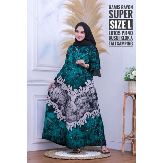 Gamis Twill Rainbow // ori rayon super / Busui / ORI abstrak malaman Gamis syar'i