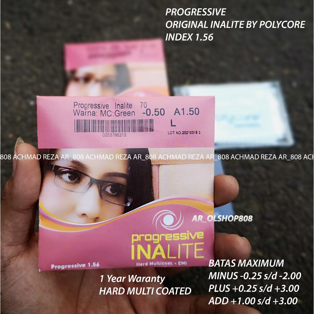 LENSA INALITE POLYCORE PROGRESIF LENSA JAUH DEKAT DOUBLE FOKUS LENSA KACAMATA BACA TANPA SILINDER