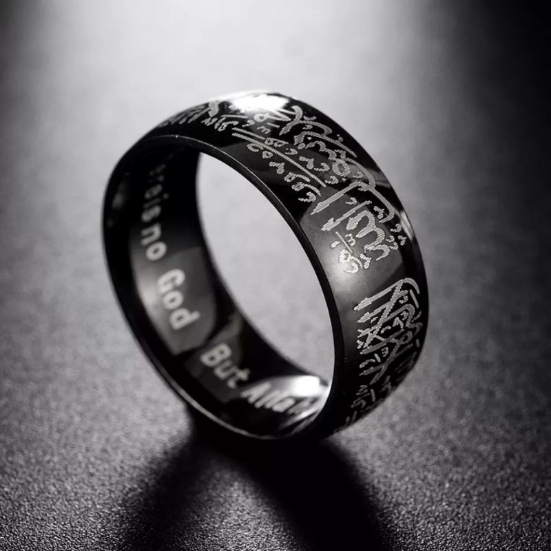cincin tauhid titanium hitam