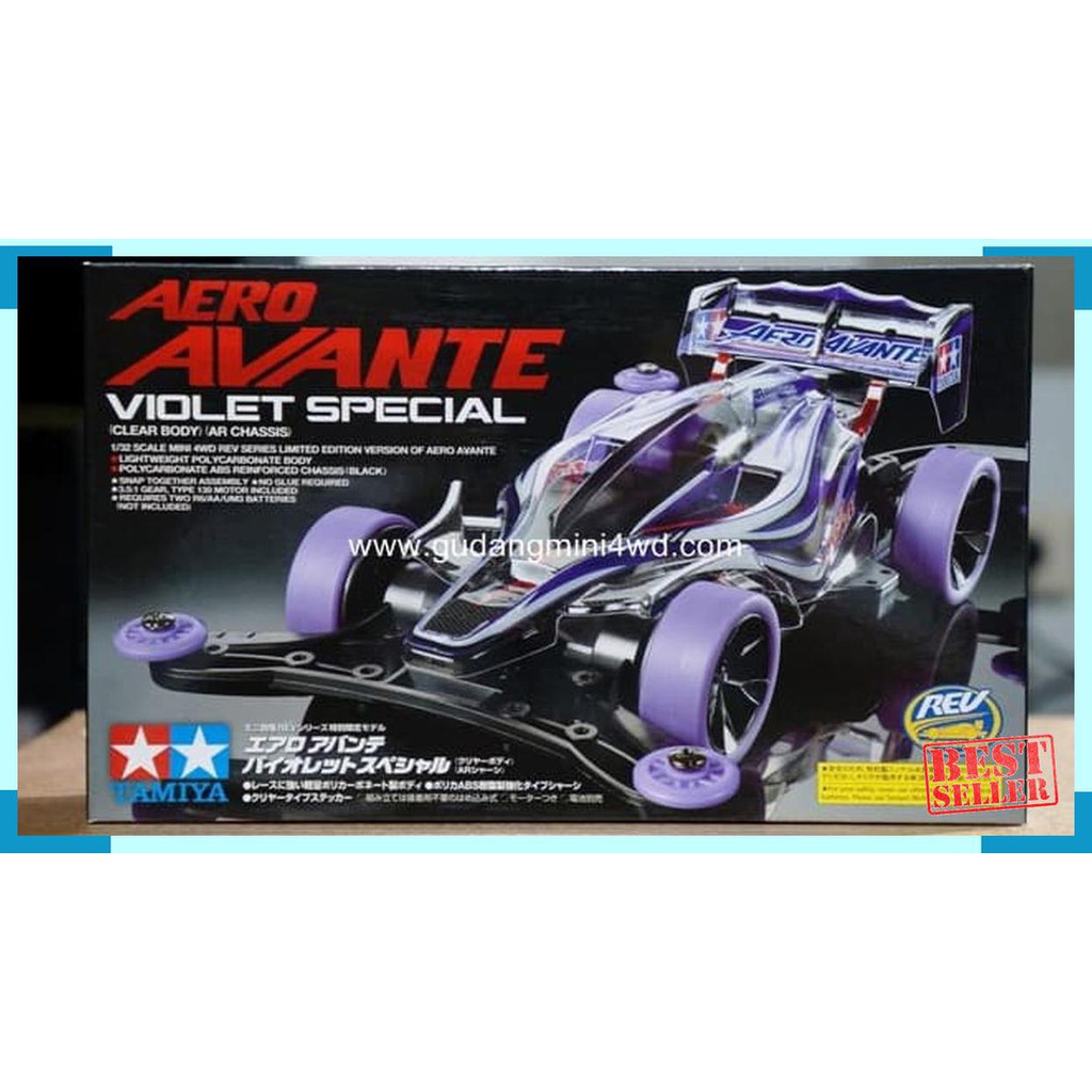 Tamiya #95062 Miini 4WD Aero Avante Violet Special - AR Chassis