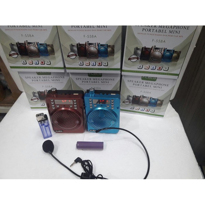 Speaker Megaphone Portable Mini F 588A Speaker Pinggang Mic Fleco F-55