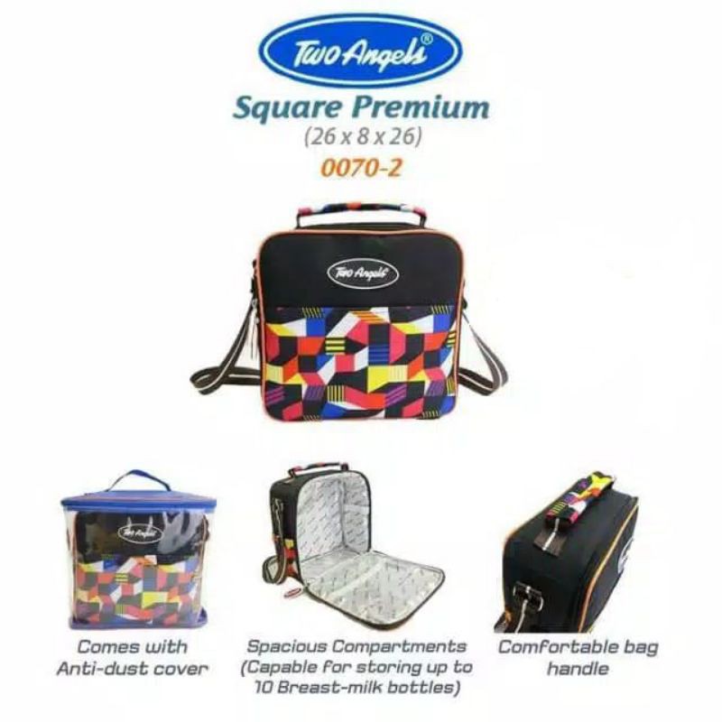 PROMO! TAS  ASI  SQUARE TWO ANGELS COOLER BAG SQUARE TWO ANGELS FREE 5 ICEGEL TWO ANGELS SY20234 s1.