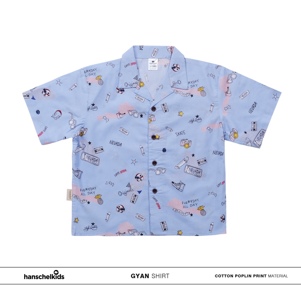 Hanschelkids - Gyan Shirt  ( Kemeja Anak | Unisex 1-12 Tahun )-1