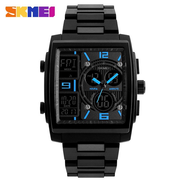 SKMEI 1274 Jam Tangan Pria Rantai Digital Analog WK-SBY