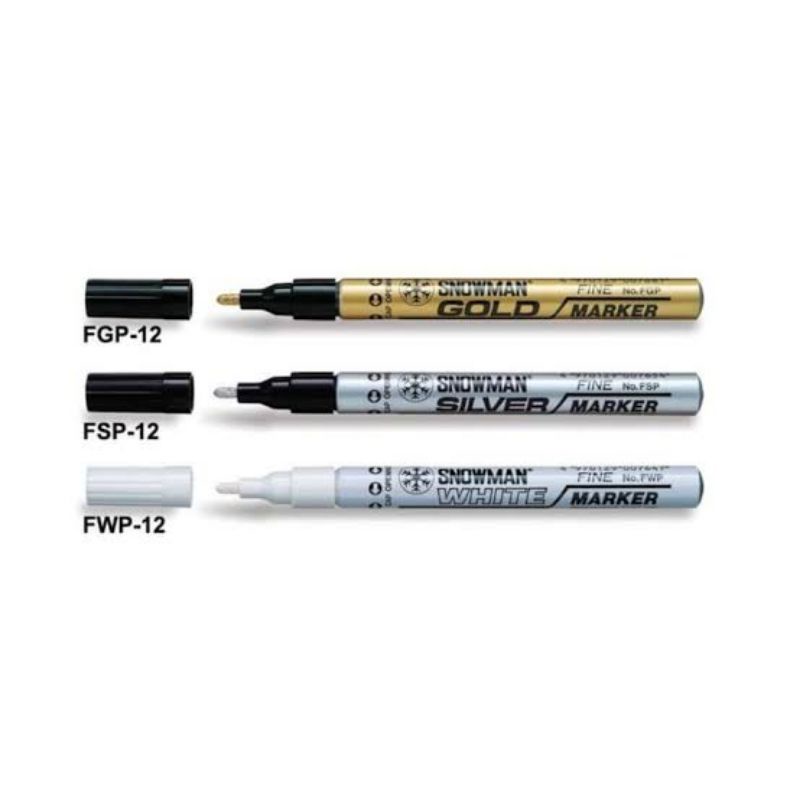 

Spidol Snowman Permanen Paint Marker SILVER / GOLD / WHITE