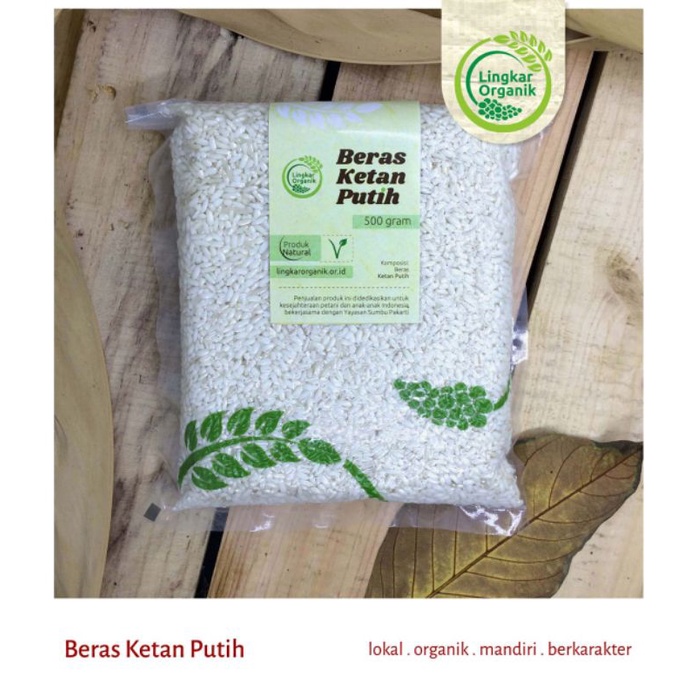 

beras ketan putih lingkar organik 500gr