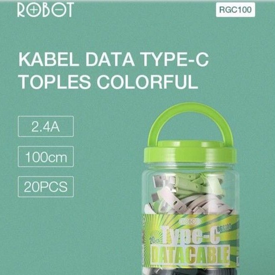 1 toples 20 pcs unit kabel data type c type-c robot rgc100 rgc rgm 100 rgc-100 kabeldata rgl rgl100