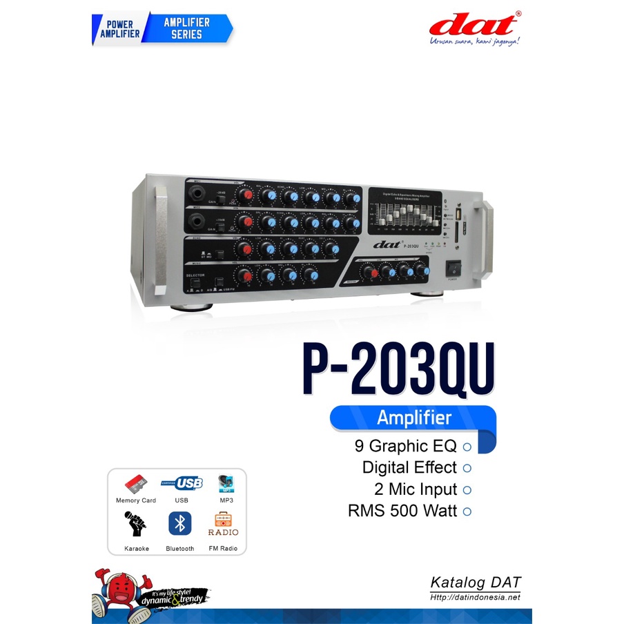 AMPLIFIER DAT P203QU AMPLI BLUETOOTH DAT ORIGINAL