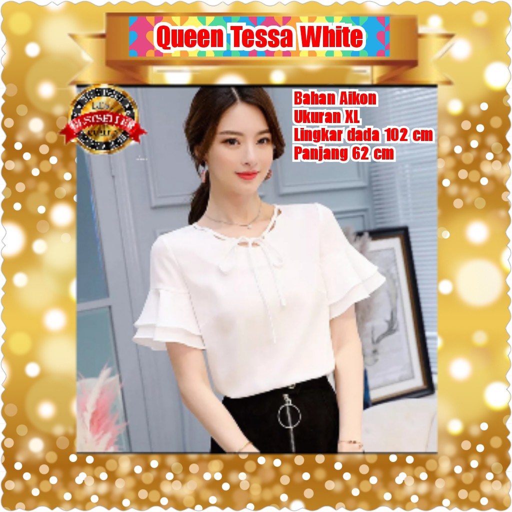 BlOUSE QUEEN TESSA / PINK / PUTIH / TERMURAH