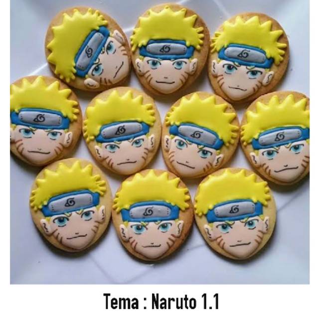 

IHANALICIOUS Butter Cookies Tema Naruto anime (kukis hias karakter)