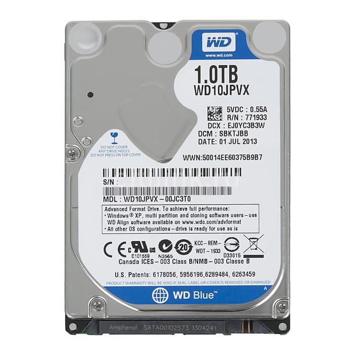 WD Scorpio Blue 1TB - HD HDD Hardisk Internal 2.5&quot; For Laptop