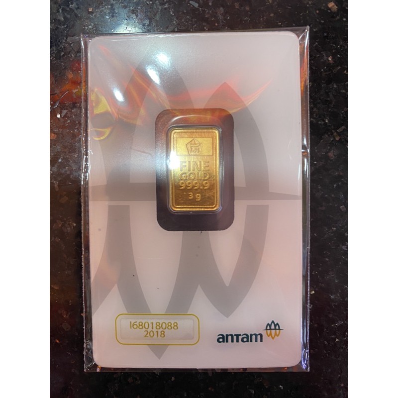 logam mulia antam 3 gram 2018 bolong