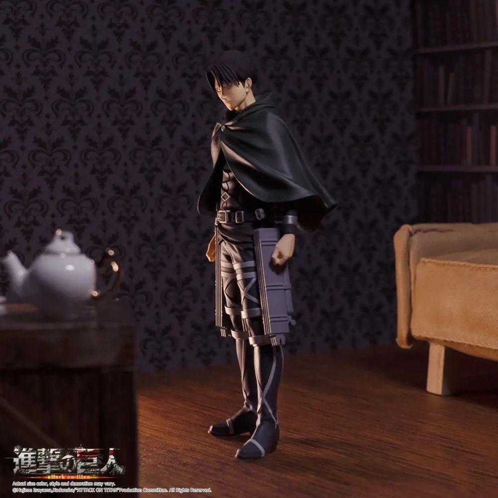 [Elegan] Attack on Titan Figure Hadiah Ulang Tahun Koleksi Model Mainan PVC Rivaille Levi Figure